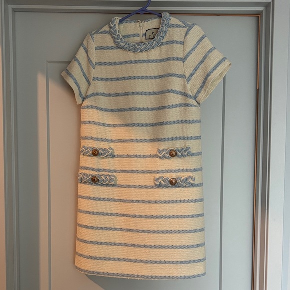 Tuckernuck Boucle blue and white striped dress - Picture 1 of 6